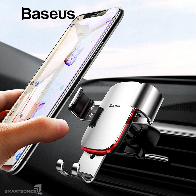Bộ đế giữ điện thoại dùng cho xe hơi Baseus Metal Age Gravity thiết kế kim loại sang trọng