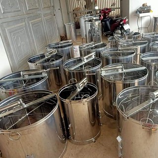 Thùng Quay Mật Ong INOX 304 Mini 2-3-4 Cầu Dành Cho Ong Ngoại