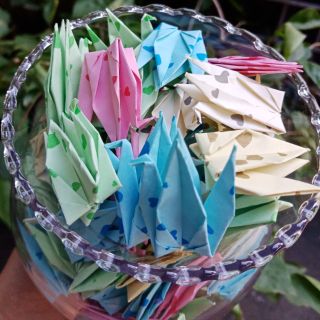 Giấy gấp hạc kích cỡ 75mm x75mm