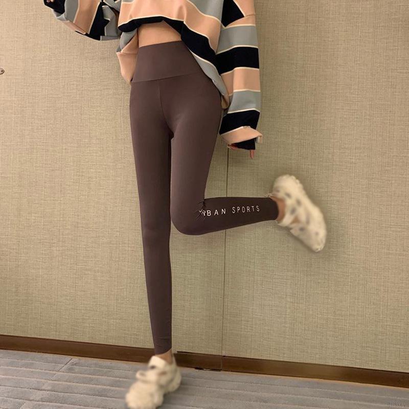 Quần legging thể thao lưng cao in chữ phong cách Hàn Quốc | BigBuy360 - bigbuy360.vn