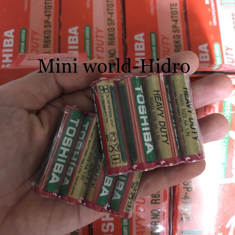vỉ 6 pin tiểu con ó TOSHIBA AA 2A đồng hồ chất lượng