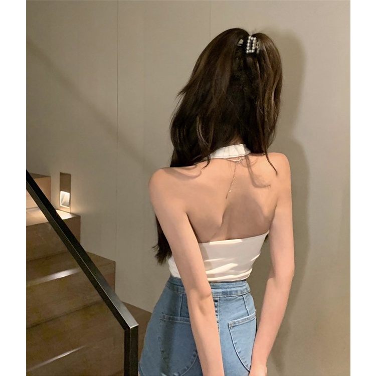 Áo Croptop, Áo Ba Lỗ Nữ Cổ Yếm Vải Thun Bozip