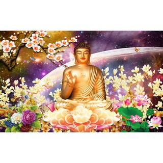 Tranh dán tường 3d đức phật kt 80cm*120cm
