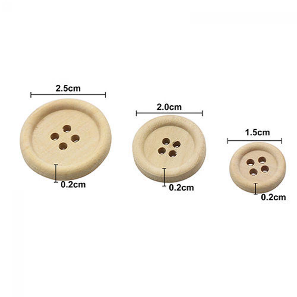 Set 50 / 50 Nút Gỗ Dùng Làm Đồ Thủ Công DIY