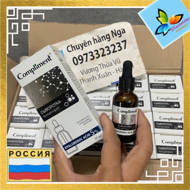 Serum Compliment Hyaluronic Acid 5% cấp nước bù ẩm cho da 27ml