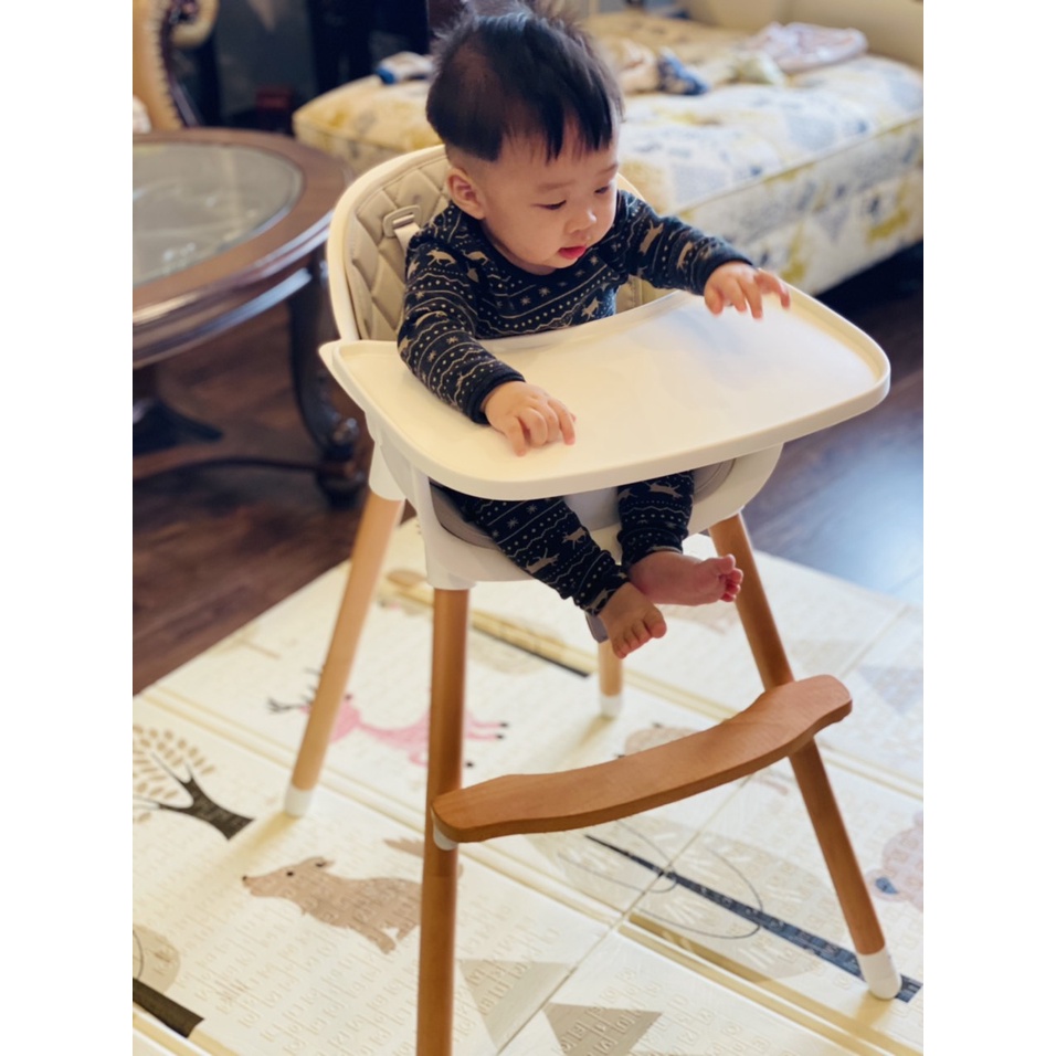 Ghế ăn dặm chân gỗ đa năng cho bé MoMo Style Korea | Ghế ăn dặm đa năng cho bé từ 6 tháng tuổi