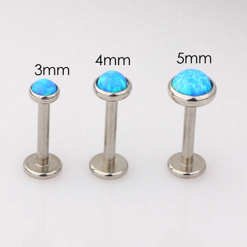Khuyên Xỏ Đính Đá Opal Dạng Đinh Tán
