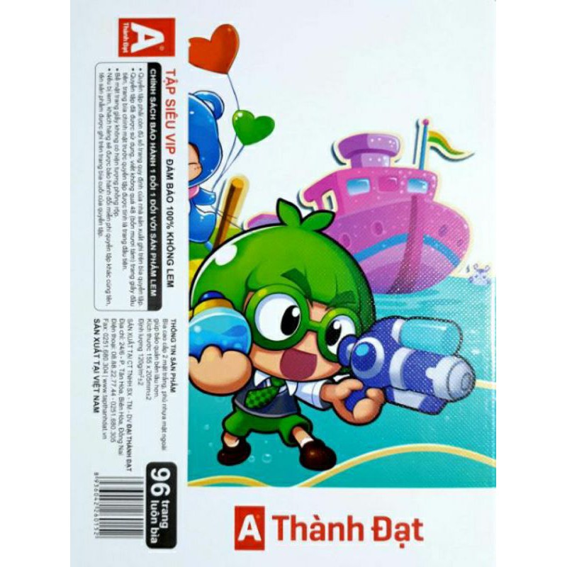 Tập học sinh Thành Đạt 96 trang Siêu Vip định lượng 120gsm