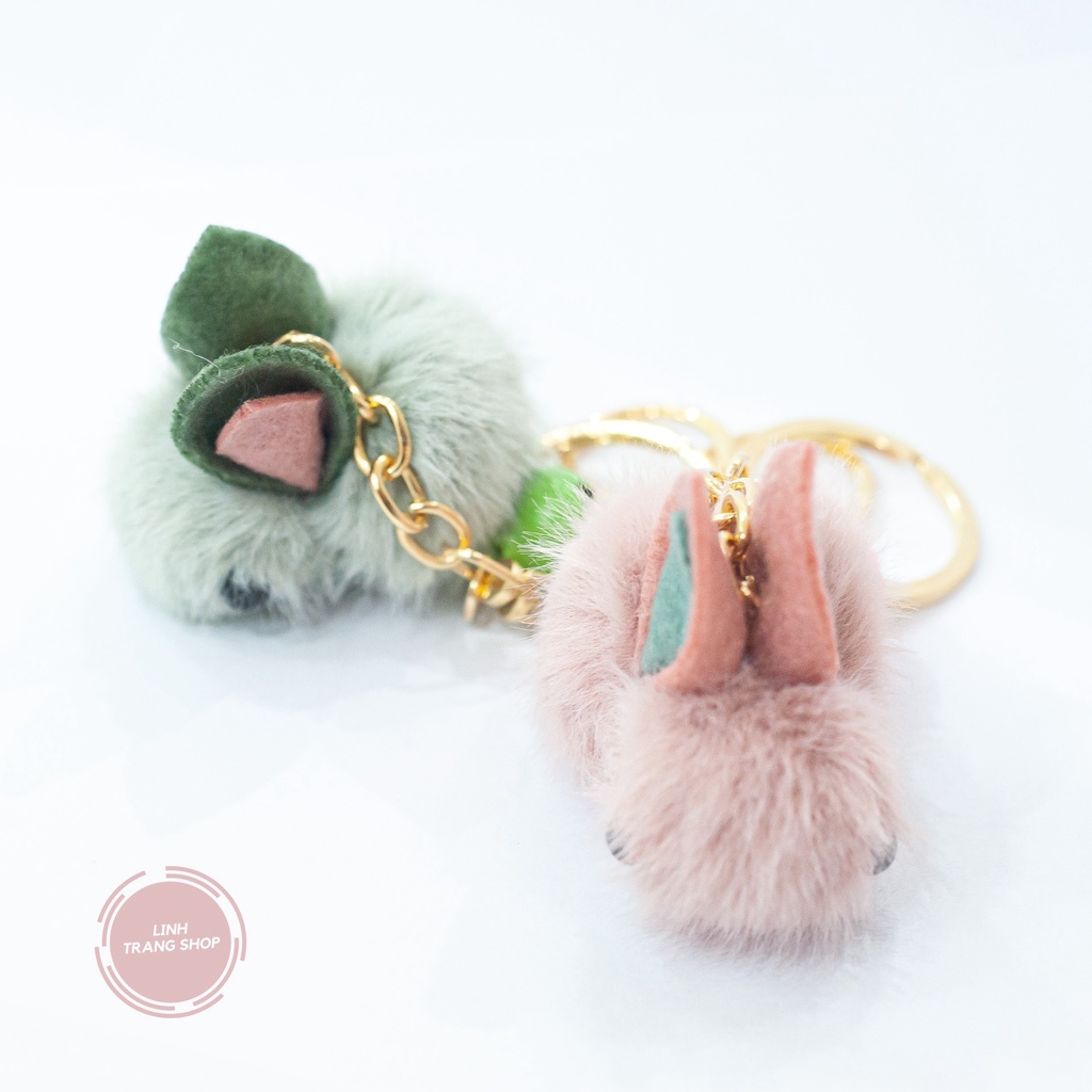 Móc chìa Khoá Thỏ Bông Kute, Móc Khoá Keychain Thỏ Bông Dễ Thương