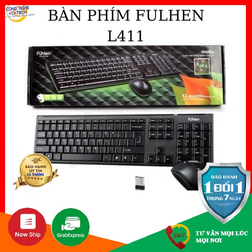 Bàn Phím chuột chơi game FUHLEN L411 - Cổng usb chơi game siêu nhạy- Bàn phím có dâyCHÍNH HÃNG 100%