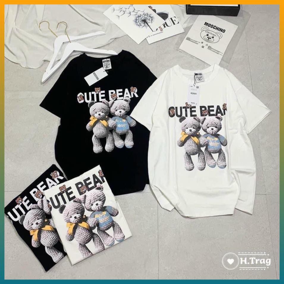 [FREE SHIP] Áo Phông Nữ,Áo Thun Nữ Tay Ngắn Hình Gấu Cute, Hình Gấu Đôi Chất Liệu Cotton Siêu Mát | BigBuy360 - bigbuy360.vn