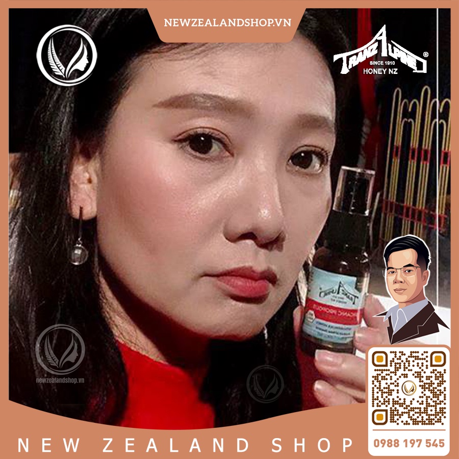 Xịt họng keo ong TranzAlpineHoney Organic Propolis Throat Spray With Manuka Honey MG550+