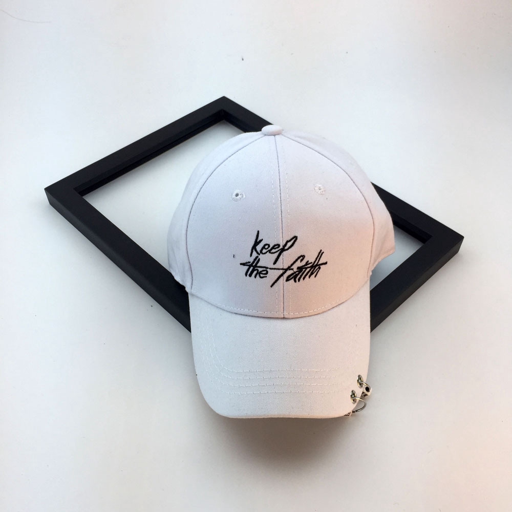 Mũ Lưỡi Trai LINJW Thêu Chữ Thời Trang Hàn Quốc 2020 Cho Nam Nữ