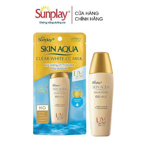  Sữa chống nắng tạo nền Sunplay Skin Aqua Clear White CC Milk 25g | BigBuy360 - bigbuy360.vn