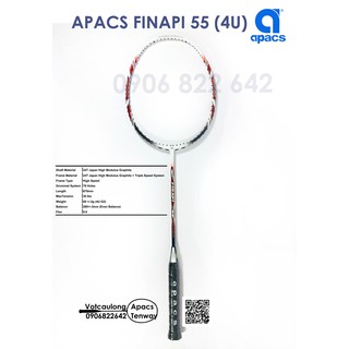 {Chính hãng}-[ Vợt cầu lông Apacs Finapi 55 - 4U]