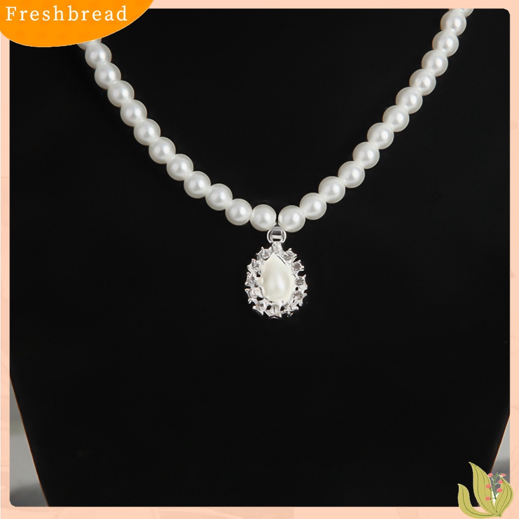 Bộ Đồ Thời Trang Thiết Kế Dễ Thương Cá Tính| Bộ Vòng cổ + Bông Tai Đính Ngọc Trai Nhân Tạo Hình Giọt Nước