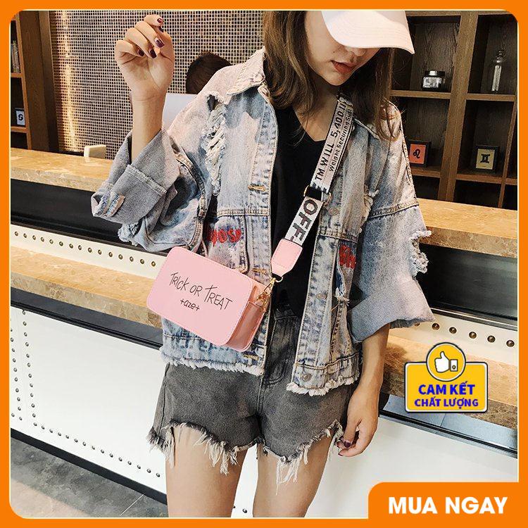 Túi đeo chéo nữ hình hộp chữ nhật mini dễ thương dây đeo bản to cá tính phong cách thời trang trẻ trung sành điệu ST926