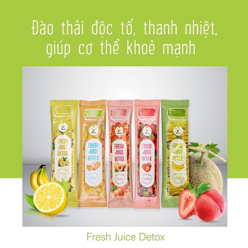 Detox Giảm Cân Fresh Juice(tặng kèm 15 gói đường hoa quả)