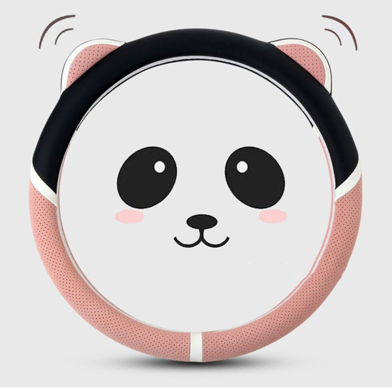 Vỏ bọc vô lăng xe hơi chống trượt thoáng khí họa tiết tai mèo dễ thương