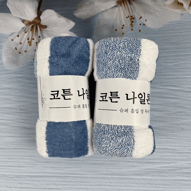 Khăn mặt lông cừu siêu mềm mịn, thấm hút cực tốt, an toàn cho da 30x50cm