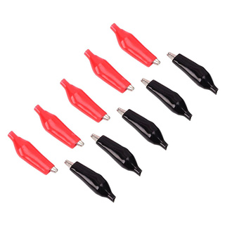 Bộ 10 Kẹp Cá Sấu Bền Chắc 2.6cm (5 Đỏ - 5 Đen) - NTHN