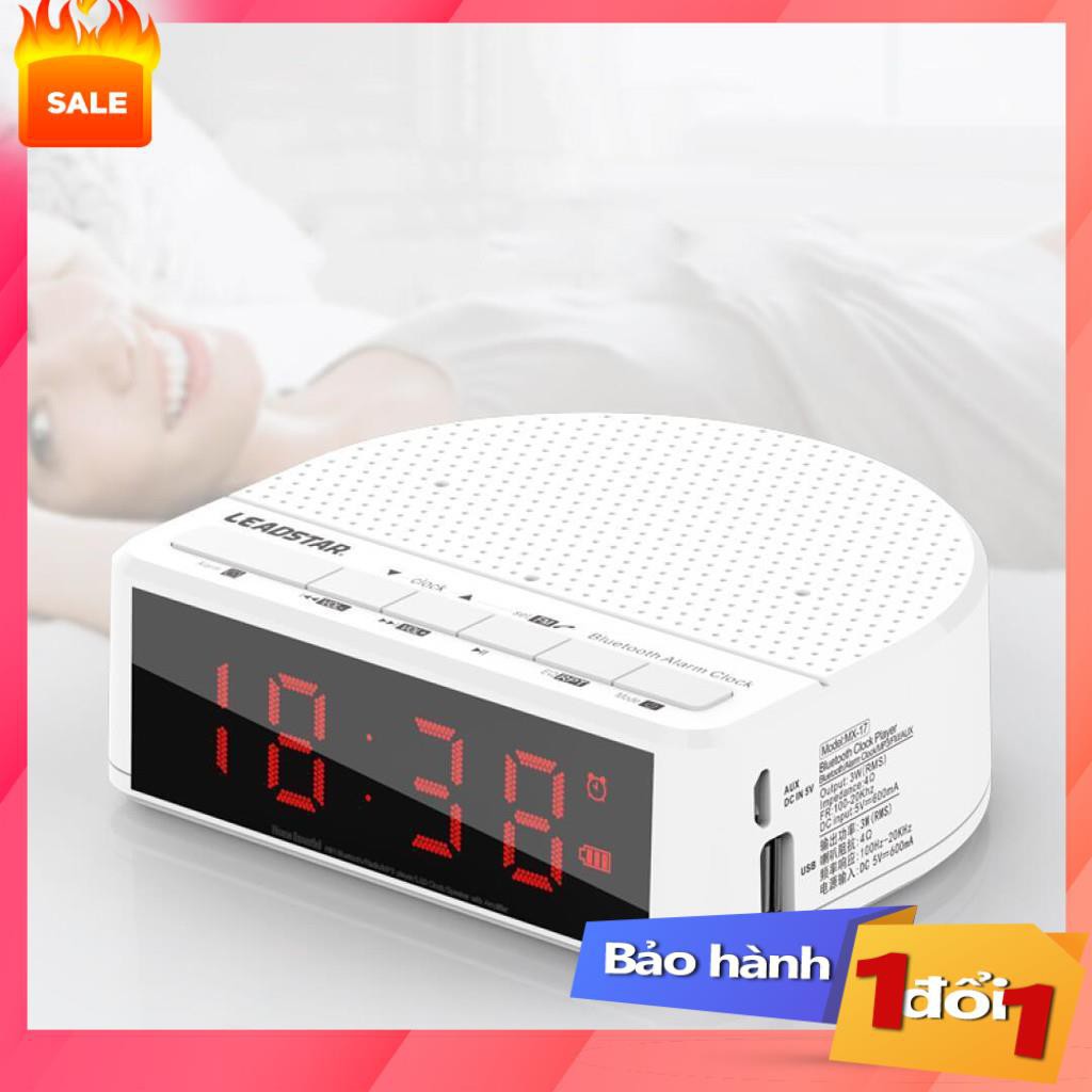 Đồng hồ để bàn, Loa kiêm đồng hồ báo thức Màn hình LED hiển thị lớn, hỗ trợ nghe nhạc USB thẻ nhớ, Bảo hành uy tín