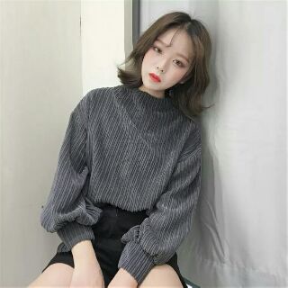 ÁO NHUNG ULZZANG TAY BỒNG