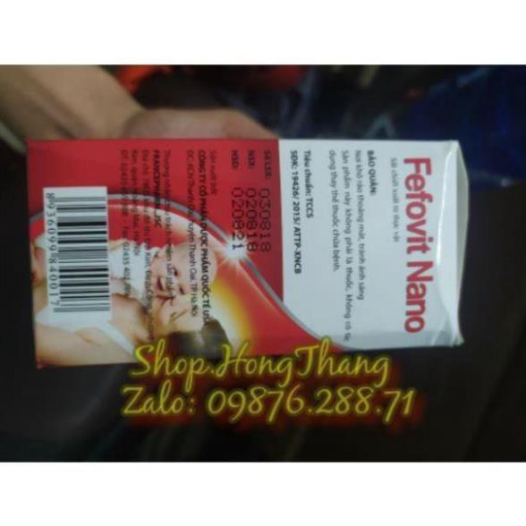 Fefovit Nano Bổ Sung Sắt, Tăng Cường Lưu Thông Máu Cho Phụ Nữ Mang Thai Hộp 100 viên mềm