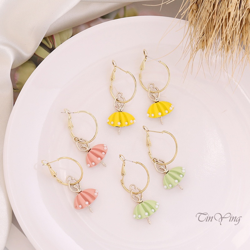 GETNOIVAS Bông Tai Hình Vũ Công Ba Lê Dễ Thương Thời Trang Cho Nữ