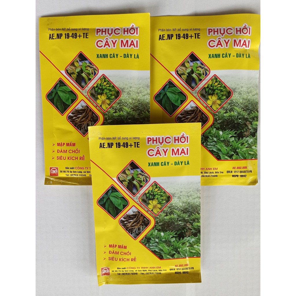 Phân bón NP + Vi lượng PHỤC HỒI CÂY MAI - Gói 50g