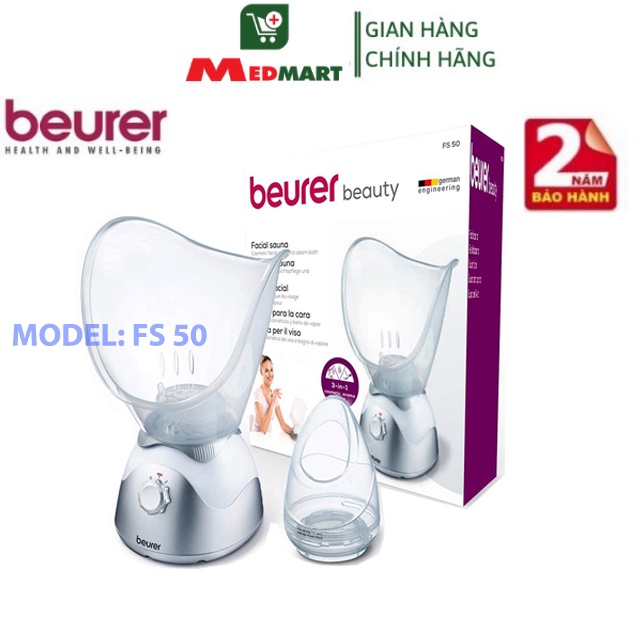 Máy Xông Hơi Mặt Beurer FS 50, Cho Làn Da Căng Mịn, Trẻ Hóa Làn Da [Bảo Hành Chính Hãng 24 Tháng] - Medmart