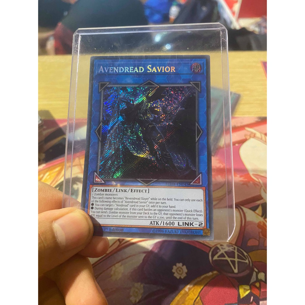 Lá bài thẻ bài Yugioh Avendread Savior - Secret Rare - Tặng bọc bài nhựa bảo quản