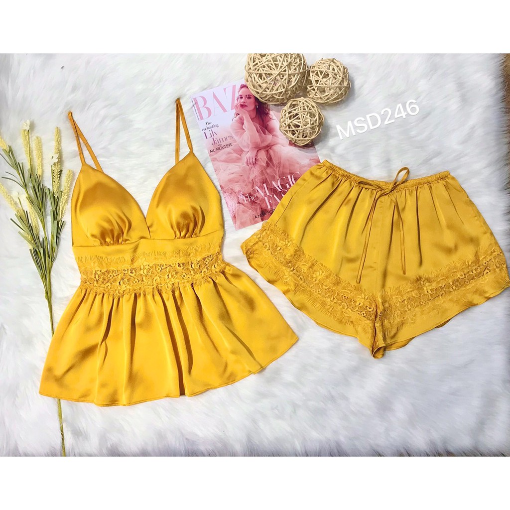 [FREESHIP 50K] Bộ Ngủ Ren NHIHOUSE71 Quần Đùi Bèo Áo Cúp Ngực Sexy Freesize Dưới 55kg | BigBuy360 - bigbuy360.vn