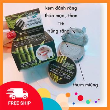 [Mã chiết khấu giảm giá mỹ phẩm sỉ chính hãng] Bột Trắng Răng Than Tre Hoạt Tính Herbal Charcoal Thái Lan