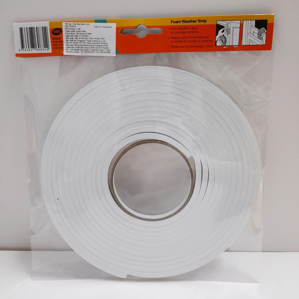 Mút Xốp Đệm Dán Khe Cửa 5.5m Uncle Bills HY0319
