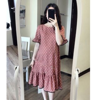 ĐẦM BẦU CHẤM BI ĐUÔI CÁ TAY LOE