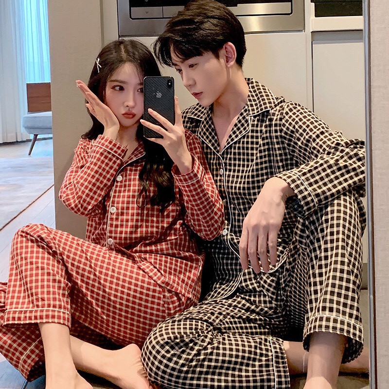 Đồ ngủ mặc couple nam nữ - Bộ pijama chất vải siêu mát dành cho các cặp đôi