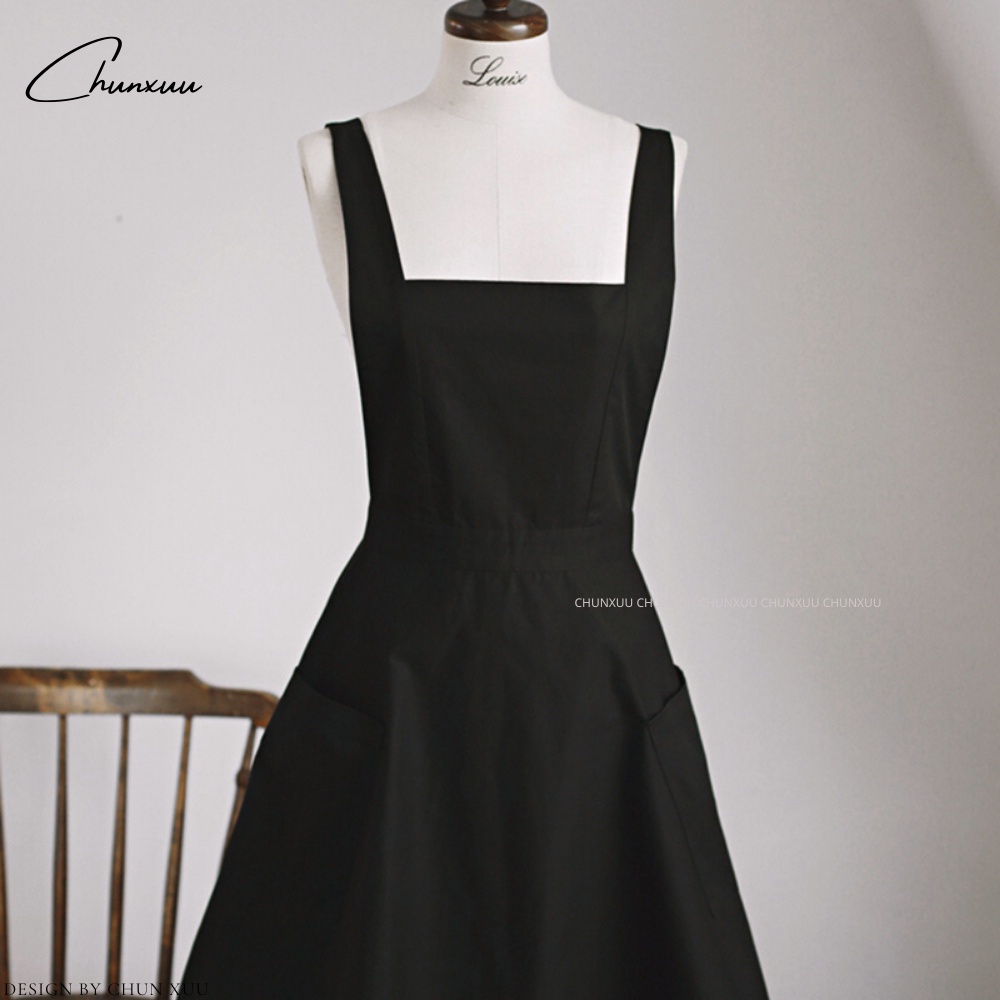 Váy yếm thiết kế dáng xòe tiểu thư nhẹ nhàng thanh lịch ChunXuu V12