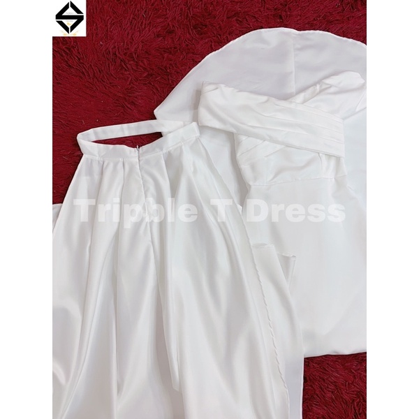 Đầm maxi body mặc cưới nhẹ nhàng kèm tùng rời TRIPBLE T DRESS - Size S/M/L - MS199Y