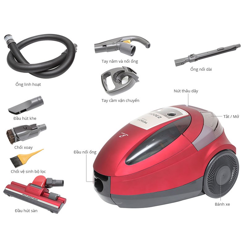 MÁY HÚT BỤI HITACHI CV-SU23V(SR) | BigBuy360 - bigbuy360.vn