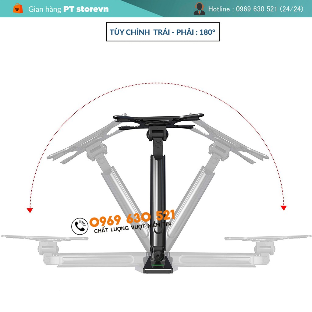 Giá Treo Màn Hình Máy Tính NB-F425 27 - 35 inch Thiết Kế Treo Tường - Xoay Màn 360 Độ
