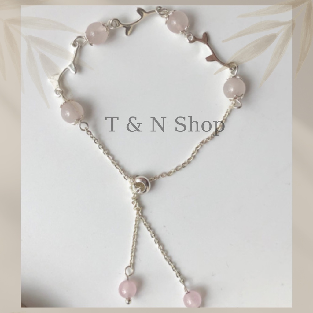 Vòng tay, lắc tay nữ thanh lịch, cành hoa, vòng tay đá tổng hợp