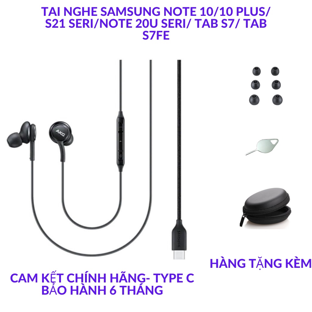 Tai nghe AKG samsung Galaxy S21/s21plus/s21ultra/ S22/Note20/Note10/Z filp/Z fold chân Type C - chuẩn zin bóc máy