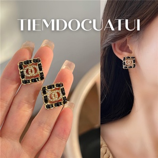 Bông tai S925 Squary vuông khoen tròn đơn giản BT096 - Tiemdocuatui