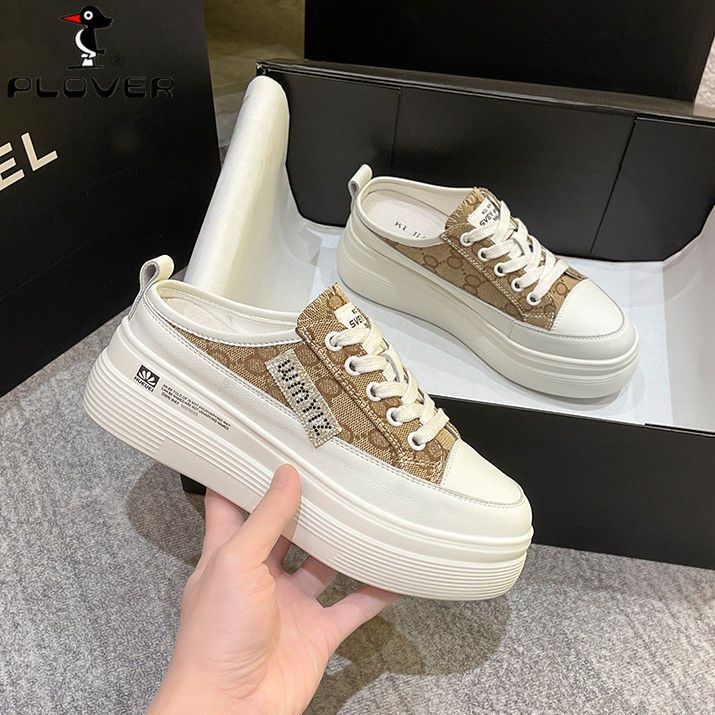 Dép Bít Mũi Đế Dày Tăng Chiều Cao Thời Trang Mùa Thu Phong Cách Hàn Quốc