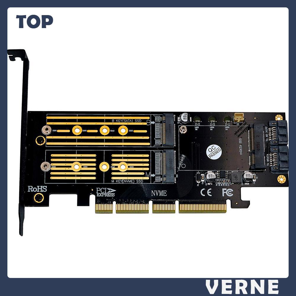 Ổ Cứng 3 Trong 1 Msata Pcie M.2 Ngff Nvme Sata Ssd Sang Pci Express 4x Sata3 Apapter