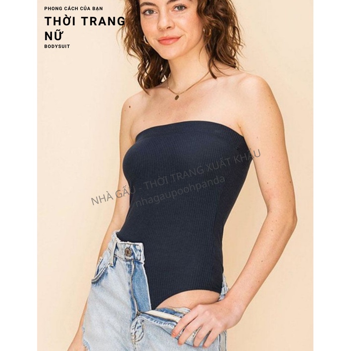 Nữ - Body suit ống màu đen