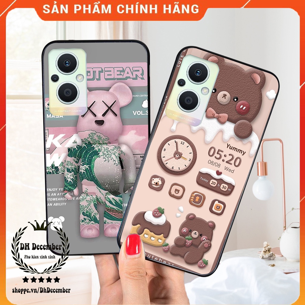 Ốp lưng Oppo RENO 7Z 5G in hình 3D GẤU HỒNG-GẤU BE3R -XINH XẺO CỰC ĐẸP