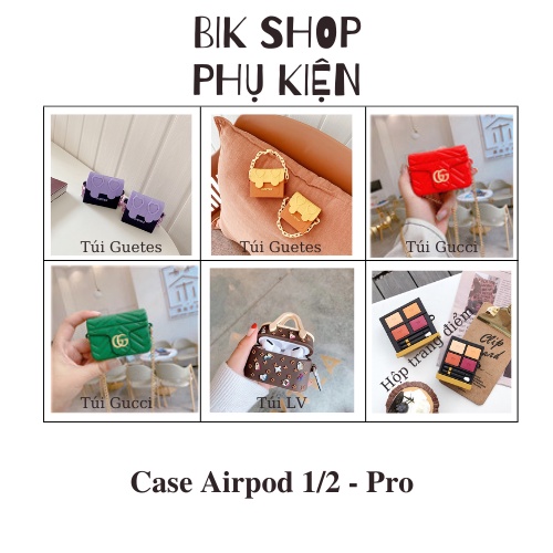 Giỏ - Vỏ/Case bảo vệ tai nghe không dây kèm mốc khóa Airpods 1/2/Pro [Nhiều loại]