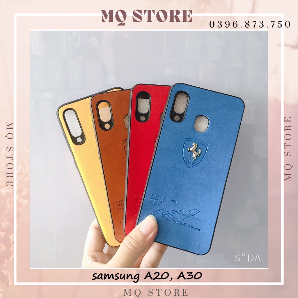 Ốp lưng Samsung A20/A30 Ốp dẻo vân da Porsche, hình ngựa cao cấp, ôm gọn máy